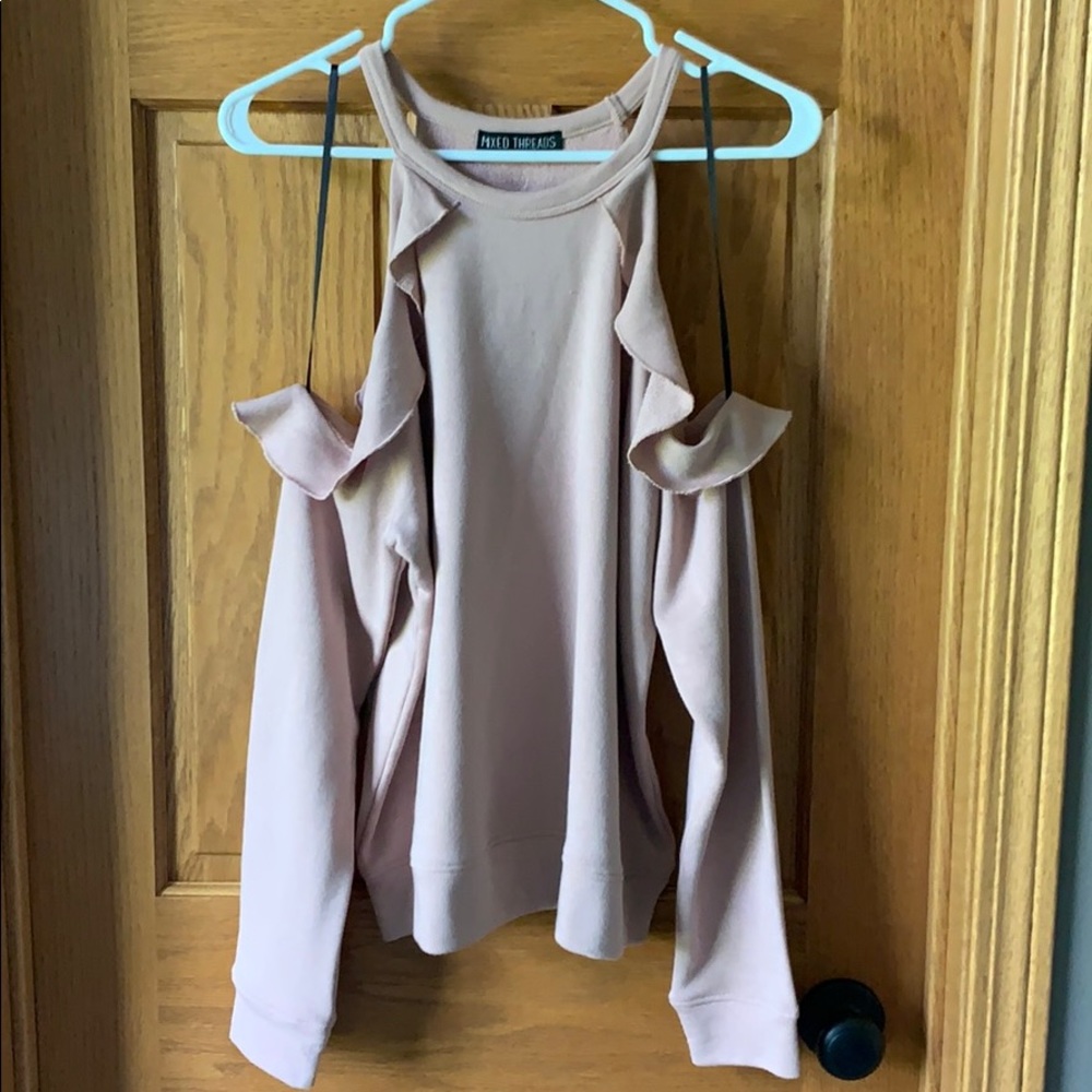 Women’s Stitch Fix Ruffle Cold Shoulder Top